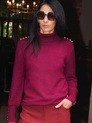 The Little Tailor Button Trim Luxury Knit Christmas Jumper - Image 3 of 5