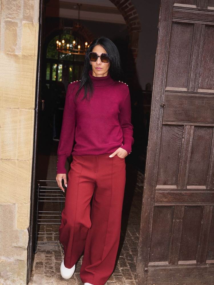 The Little Tailor Button Trim Luxury Knit Christmas Jumper - Image 5 of 5