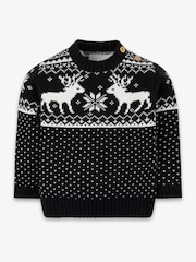 Baby Christmas Reindeer Fairisle Jumper - Image 2 of 5
