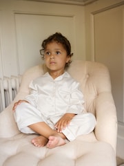 The Little Tailor Kids Satin Button Through Pyjamas - Image 1 of 3