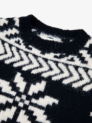 Blau - The Little Tailor Kids Chunky Two Tone Fairisle Jumper - Bild 9 von 10
