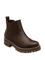 Lotus Brown Wide Fit Wide Fit Casual Ankle Boots - Image 1 of 4