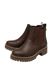 Lotus Brown Wide Fit Wide Fit Casual Ankle Boots - Image 2 of 4