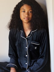 The Little Tailor Kids Luxury Soft Touch Velour Christmas Pyjamas - Image 1 of 10