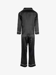 Negro - The Little Tailor Satin Button Through Pyjamas - Imagen 10 de 13