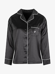 Negro - The Little Tailor Satin Button Through Pyjamas - Imagen 5 de 13