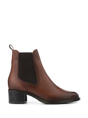 Jones Bootmaker Brown Karlee Leather Slip-In Ankle Boots - Image 1 of 5