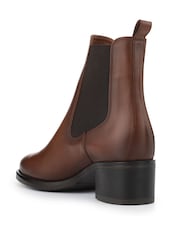 Jones Bootmaker Brown Karlee Leather Slip-In Ankle Boots - Image 3 of 5