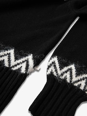 črna - The Little Tailor Diamond Fairisle Knitted Christmas Jumper - Slika 7 iz 7