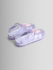 JoJo Maman Bébé Purple Butterfly 3D Jelly Sandals - Image 2 of 5