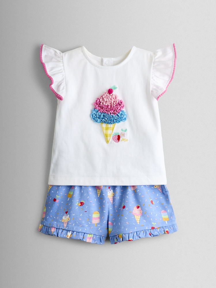 Jojo Maman Bébé Natural Shorts Set - Image 1 of 7 Jojo Maman Bébé Natural Shorts Set - Image 1 of 7