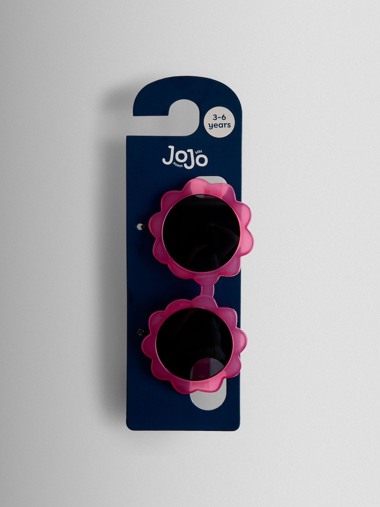 JoJo Maman Bébé Light Pink Flower Sunglasses - Image 3 of 3 JoJo Maman Bébé Light Pink Flower Sunglasses - Image 3 of 3
