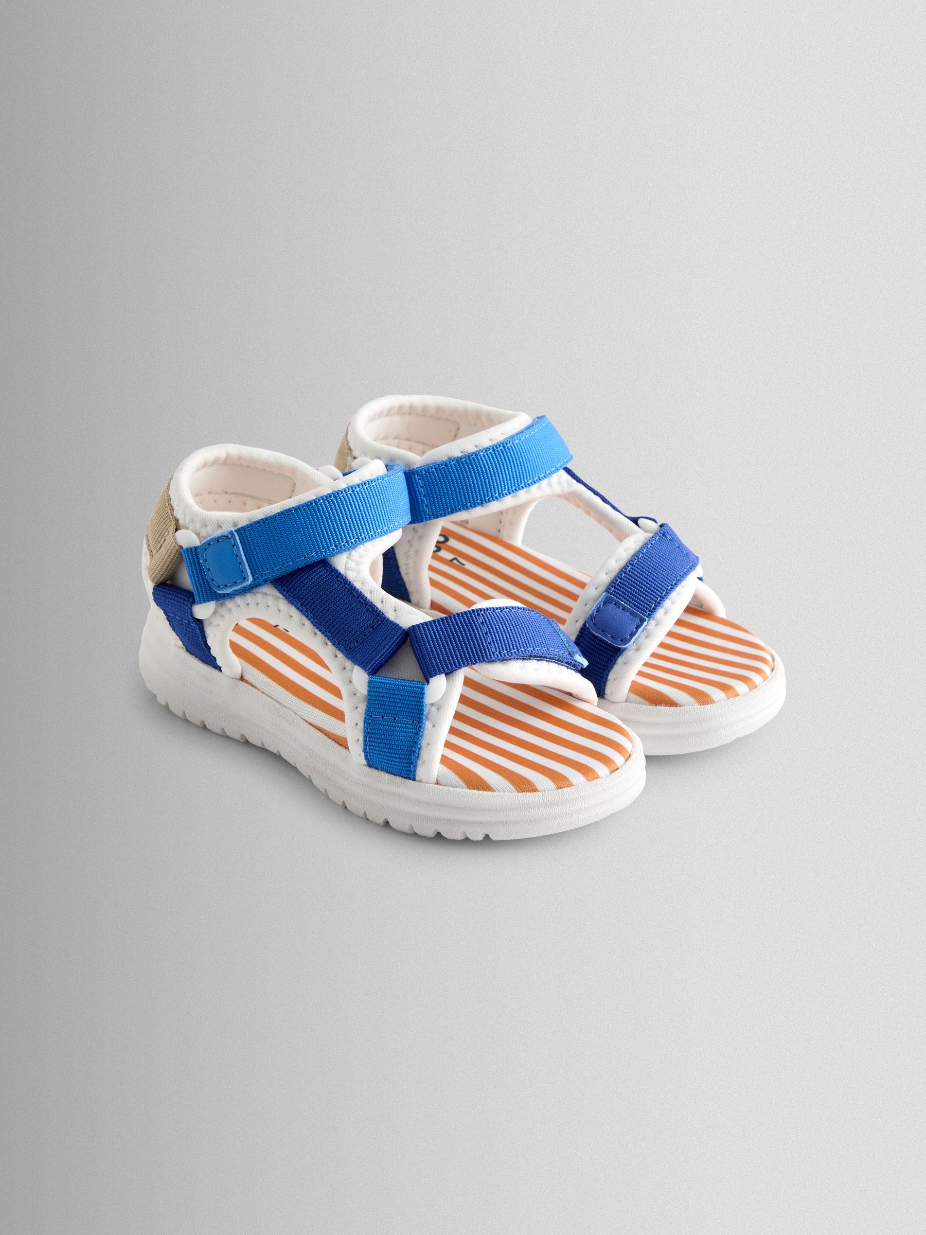 Jojo Maman Bébé Blue Colourblock Adjustable Strap Sandals