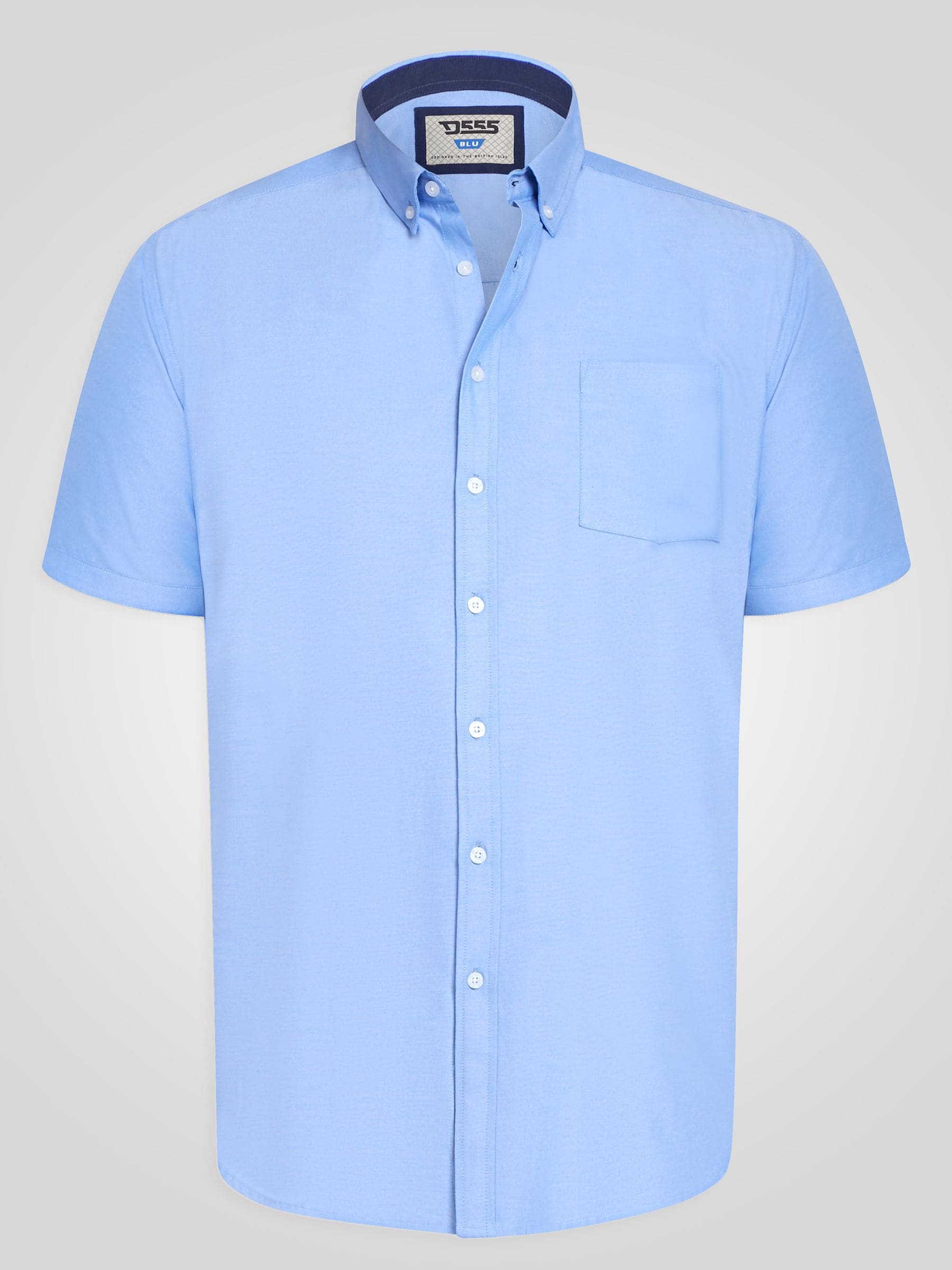 Comprar Azul celeste - Camisa Oxford clássica de manga curta com
