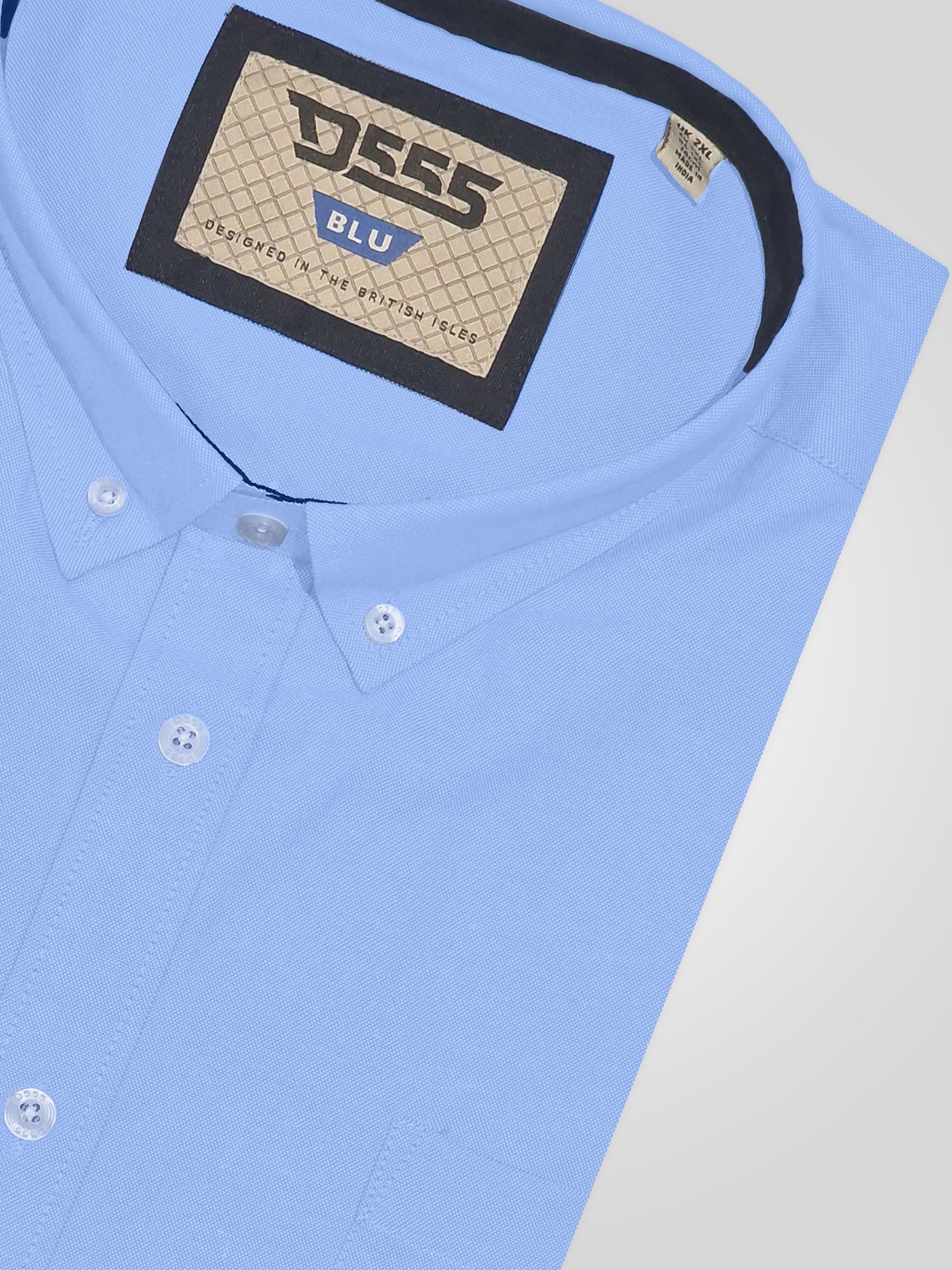 Comprar Azul celeste - Camisa Oxford clássica de manga curta com