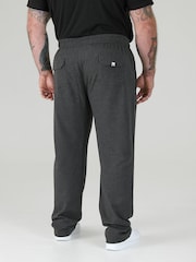D555 Grey RORY Lightweight Fleece Jogging Bottom With Open Hem And Zipper Pockets - Image 2 of 10