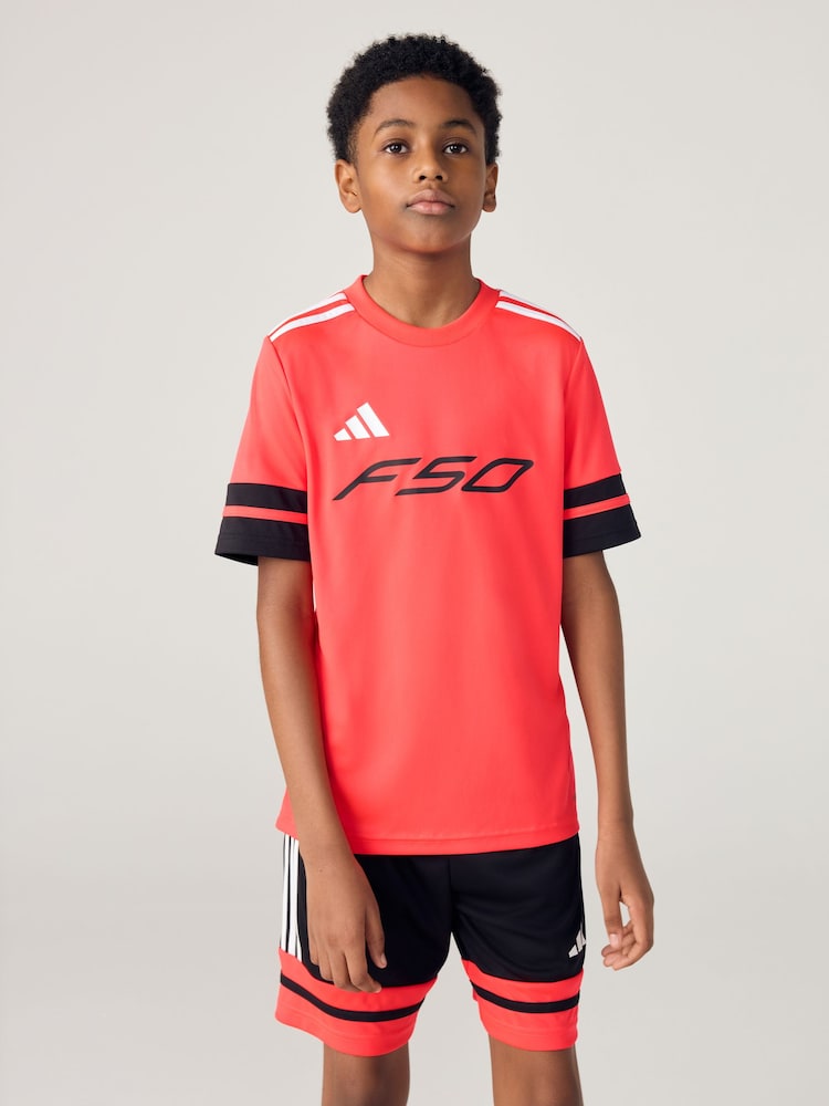 adidas Red/Black F50 Jersey Short Sleeve T-Shirt - Image 2 of 10