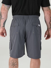 Cinza - D555 NICK Cargo Shorts With Shaped Leg Pockets - Imagem 2 de 10