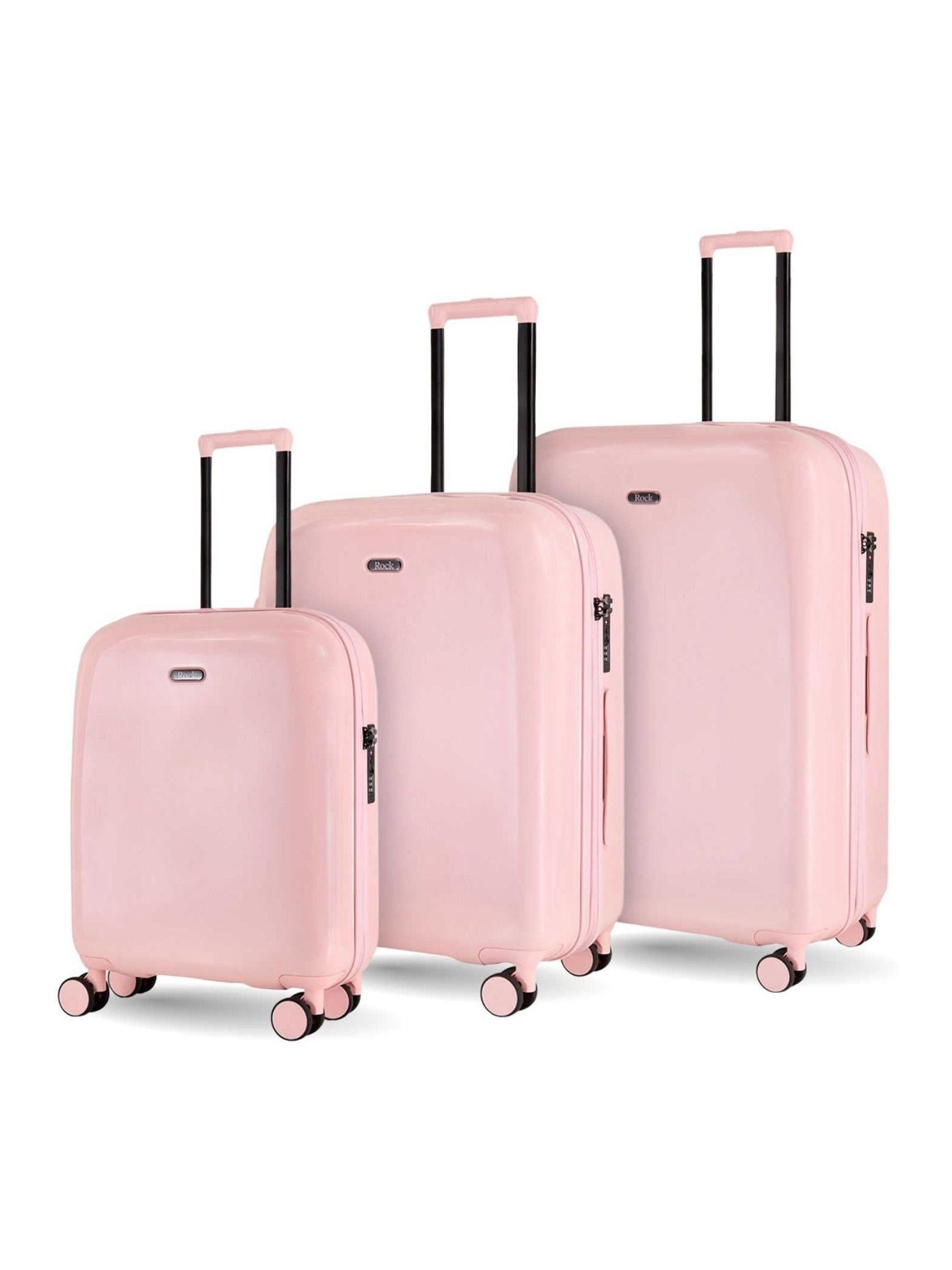 Rock Luggage Women's Pink Gelato 3 Piece Suitcases Set - Image 1