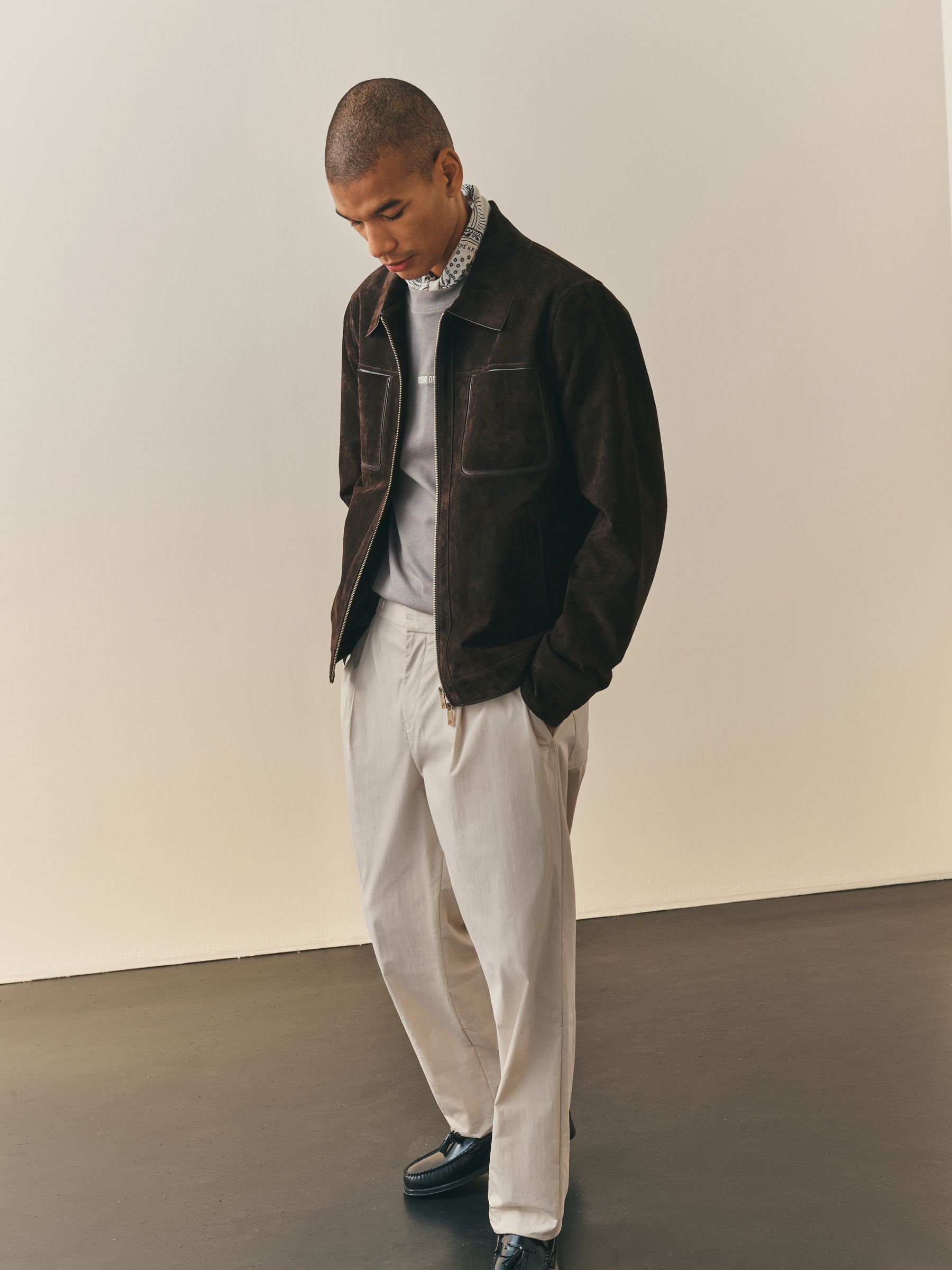 Buy Nothing Ordinary Chocolate Brown Premium Suede Double Zip