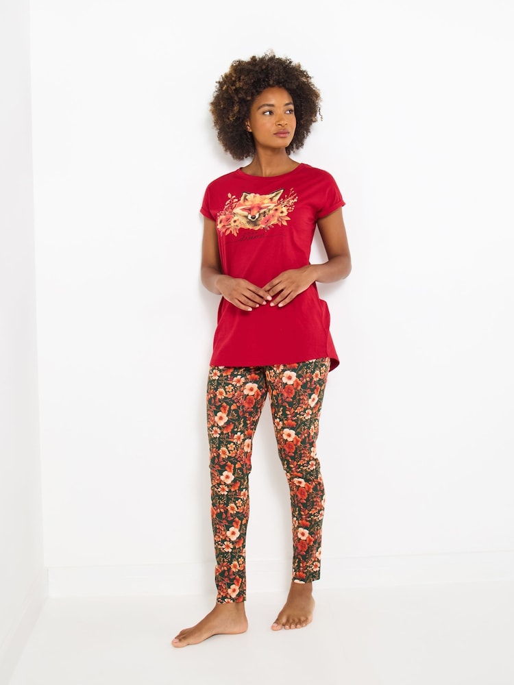 Joe Browns Fox Printed Leggings Pyjamas Set - Slika 2 iz 7