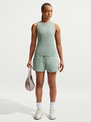 Nike Steam Green Ribbed Racerback Vest Top - Image 1 of 5