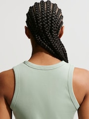 Nike Steam Green Ribbed Racerback Vest Top - Image 4 of 5