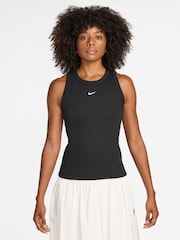 Nike Black Ribbed Racerback Vest Top - Image 1 of 3