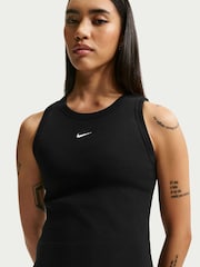 Nike Black Ribbed Racerback Vest Top - Image 4 of 5