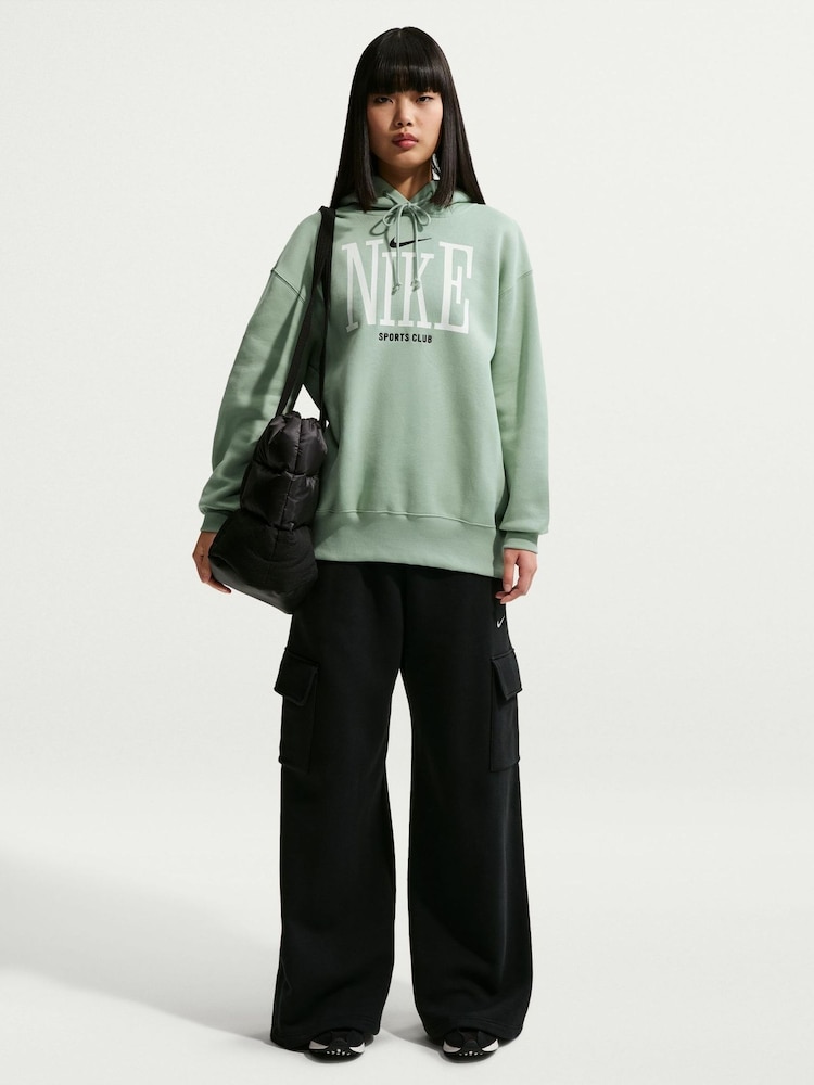 Nike Green Sportswear Phoenix Fleece Oversized Graphic Hoodie - Image 1 of 5 Nike Green Sportswear Phoenix Fleece Oversized Graphic Hoodie - Image 1 of 5