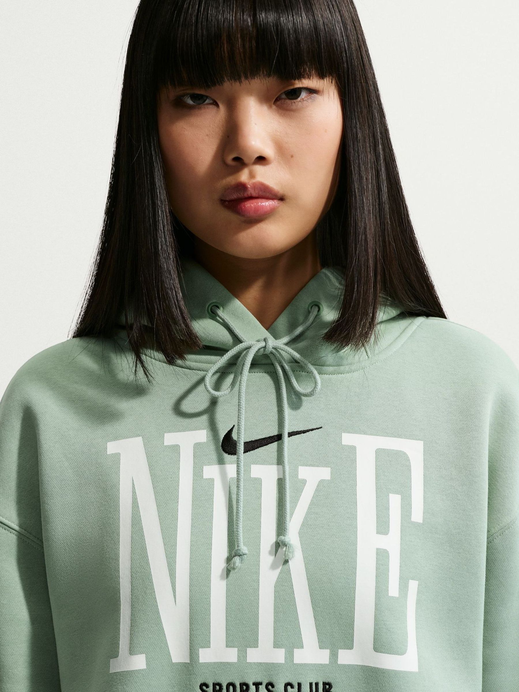 Buy Nike Green Sportswear Phoenix Fleece Oversized Graphic Hoodie