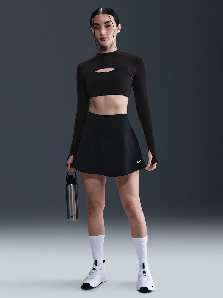Nike Black One Dri-FIT Tennis Style Skirt - Image 1 of 6