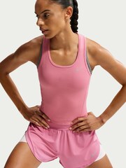Nike Peony Pink Tempo Flow Dri-FIT Mesh 2-in-1 Running Shorts - Image 5 of 6