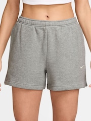 Nike Purple Studio Fleece Mid Rise Shorts - Image 1 of 4