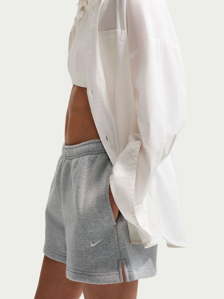 Nike Purple Studio Fleece Mid Rise Shorts - Image 5 of 5