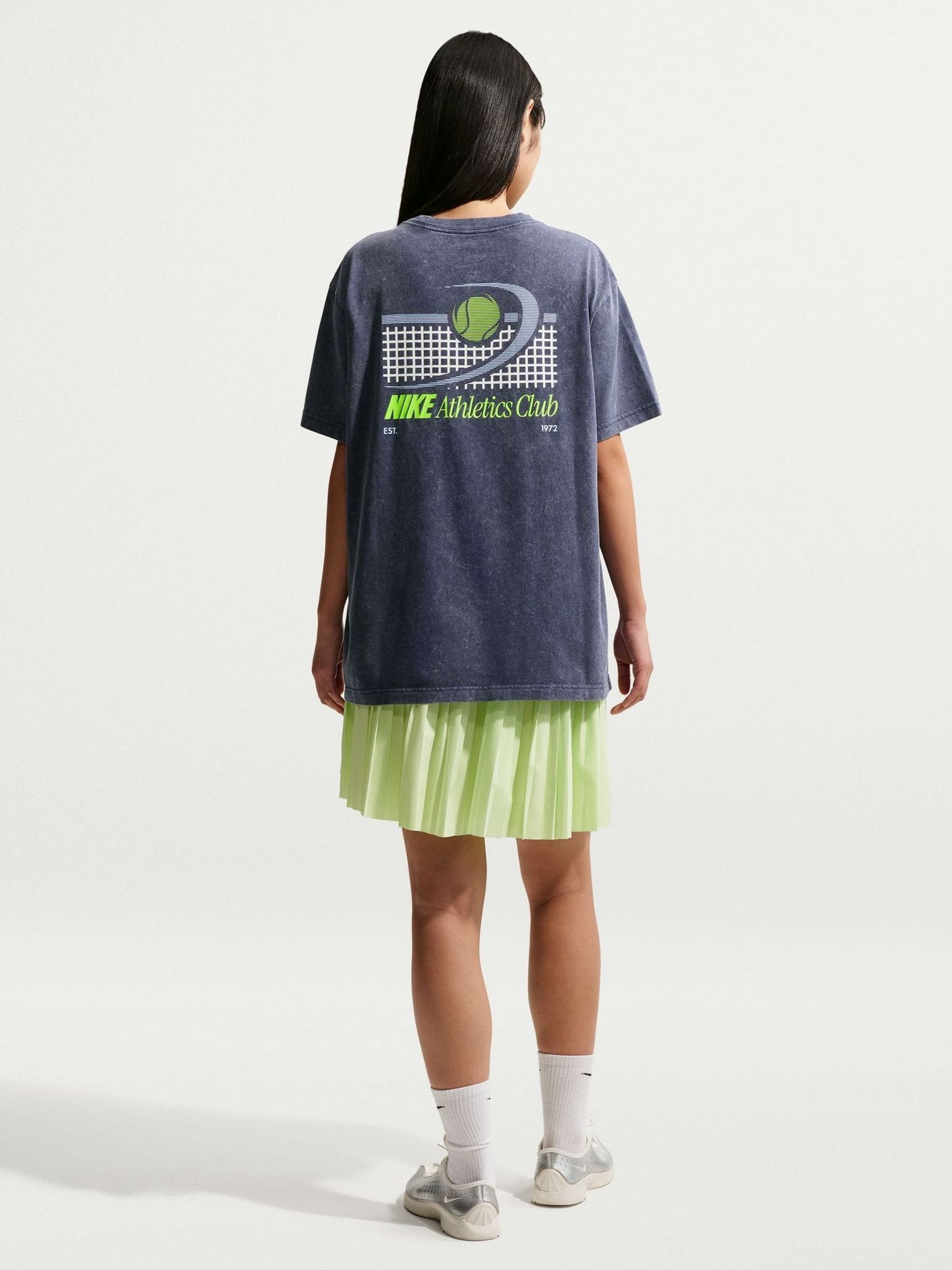 natea☺︎ Buy Nike Midnight Navy Acid Wash Graphic Oversized T-Shirt from
