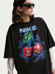 Nike Black Cherry Graphic Oversized T-Shirt - Image 3 of 5