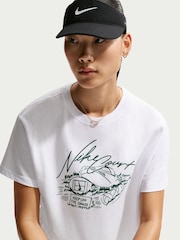 Nike White Court Graphic Cropped Tennis T-Shirt - Image 4 of 5