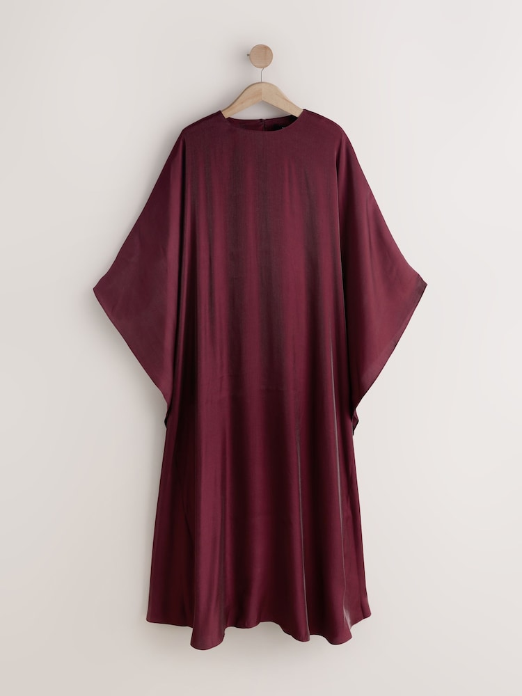 Burgundy Red Kaftan Shimmer Maxi Dress - Image 1 of 3 Burgundy Red Kaftan Shimmer Maxi Dress - Image 1 of 3