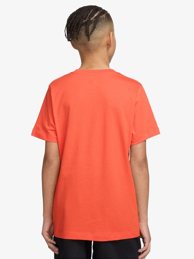 Nike Orange Club T-Shirt - Image 2 of 3 Nike Orange Club T-Shirt - Image 2 of 3
