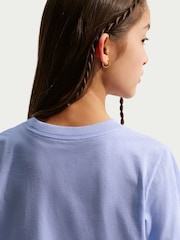 Nike Purple Cropped T-Shirt - Image 5 of 5