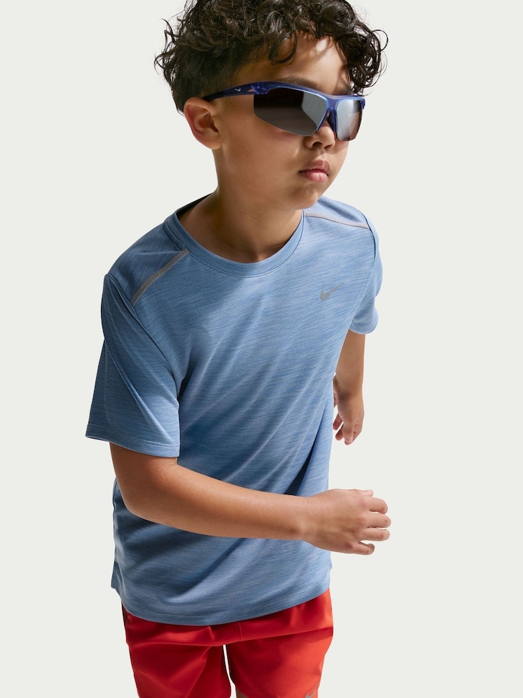 Darbo mėlyna - Nike Miler Dri-FIT trumpomis rankovėmis marškinėliai - 5 paveikslėlis iš 5