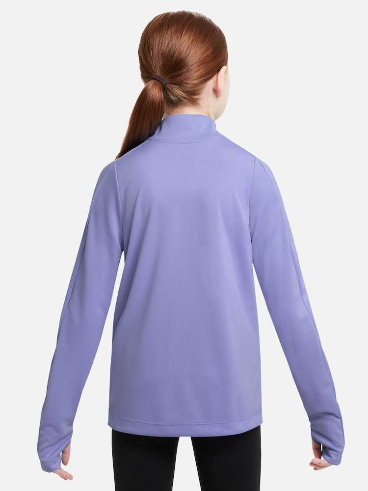 Nike Purple Dri-FIT Long Sleeve Half Zip Top - Image 2 of 3 Nike Purple Dri-FIT Long Sleeve Half Zip Top - Image 2 of 3