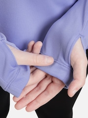 Nike Purple Dri-FIT Long Sleeve Half Zip Top - Image 3 of 3