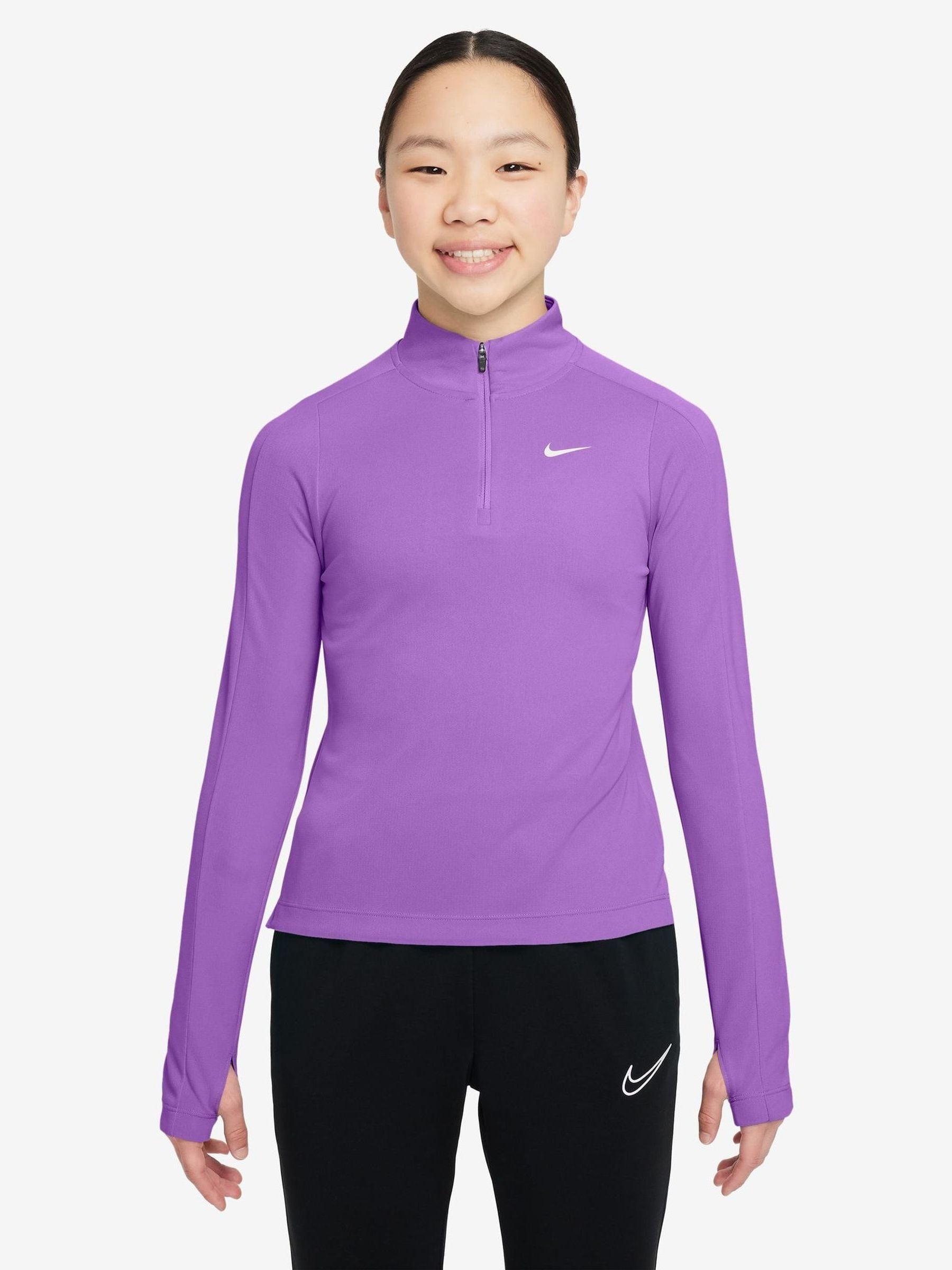 Next：日本 パープル - Nike Dri-FIT 長袖ハーフジップトップ from