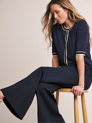 JD Williams Black Anthology By Ponte Pull On Wide Leg Trousers - Image 2 of 4
