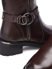 Moda in Pelle Sherie Long Boots With Snaffle Trim And Heel Clip - Image 4 of 4