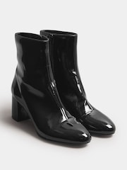 Long Tall Sally Black Block Boots Patent - Image 3 of 5