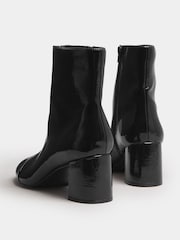 Long Tall Sally Black Block Boots Patent - Image 4 of 5
