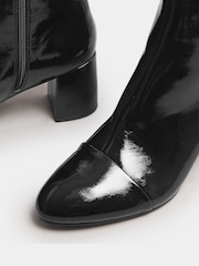 Long Tall Sally Black Block Boots Patent - Image 5 of 5